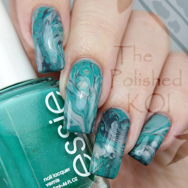 Tropical Fluid Nail Art