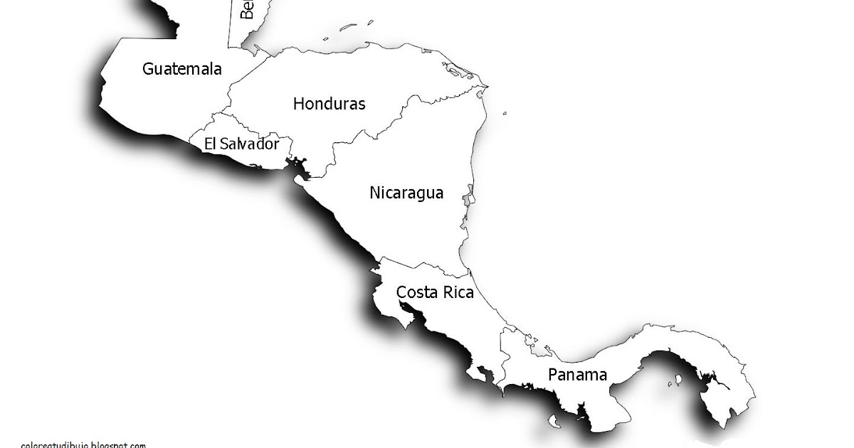 Mapa de Centroamerica CON NOMBRES - Mapa%2Bde%2Bcentroamerica%2Bpara%2Bcolorear1 %2Bblog%2Bcoloreartudibujo