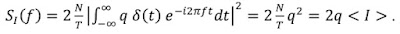 Equation for the spectral density of shot noise.