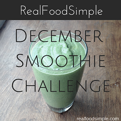 Why wait til the new year to start making healthy habits. Now is a great time to start the smoothie challenge. It is a quick, simple way to get more fruits and veggies in your day and will help you on those busy mornings when you don't have a lot of time for breakfast. | realfoodsimple.com