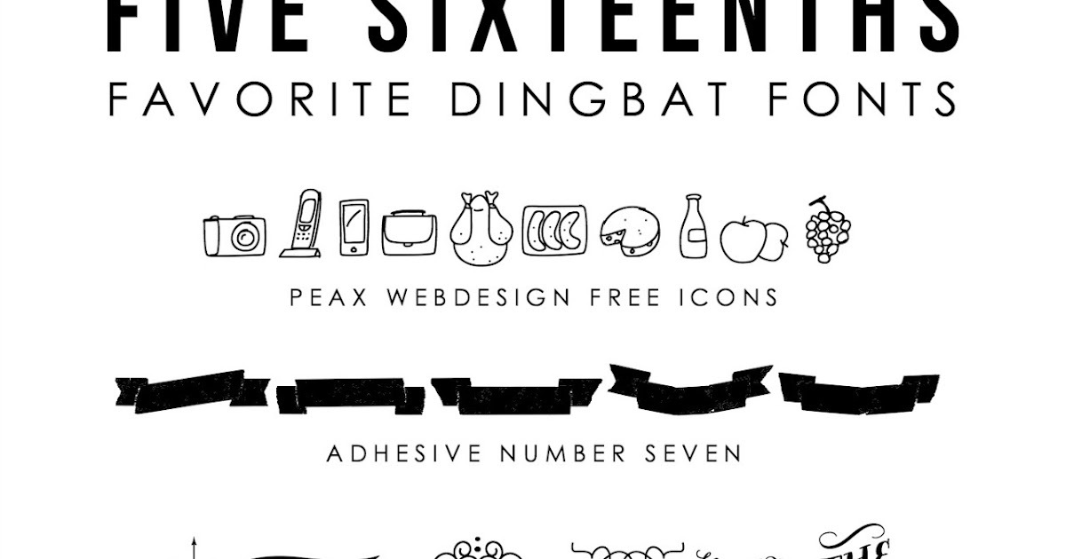 Download Five Sixteenths Blog Trend Tuesday Top 6 Dingbat Fonts SVG Cut Files