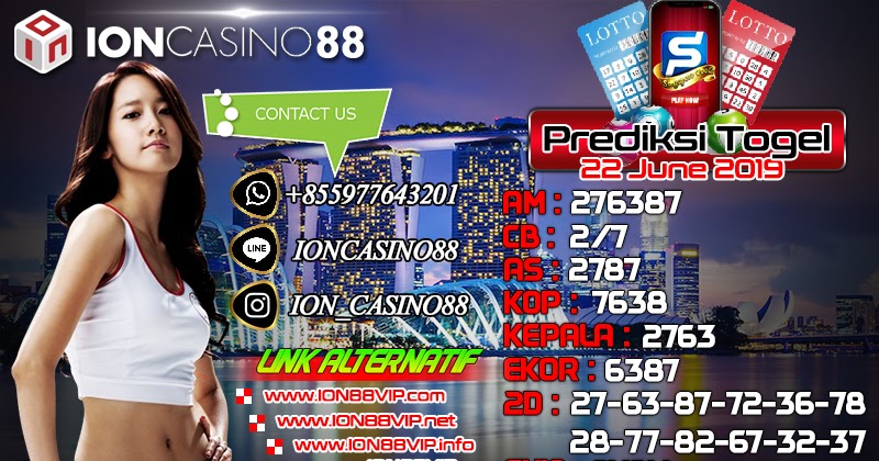 Prediksi Togel Singapore 22 Juni 2019 IONCASINO88