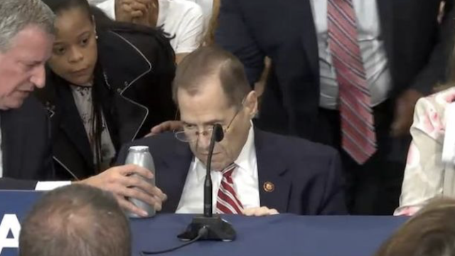 House Judiciary Chairman and Trump foe Jerry Nadler nearly faints at press event with New York Mayor Bill de Blasio