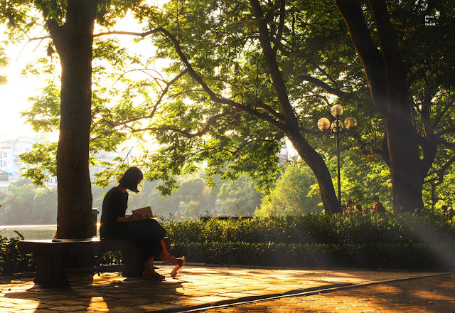 peaceful autumn in Hanoi