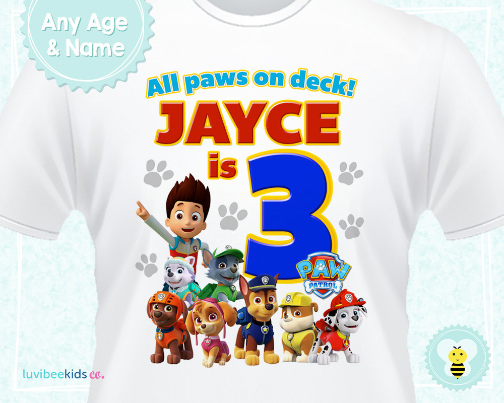 paw patrol t shirt design