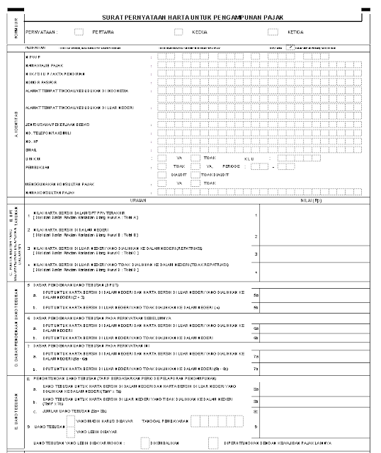 Download Formulir Pengampunan Pajak Tax Amnesty