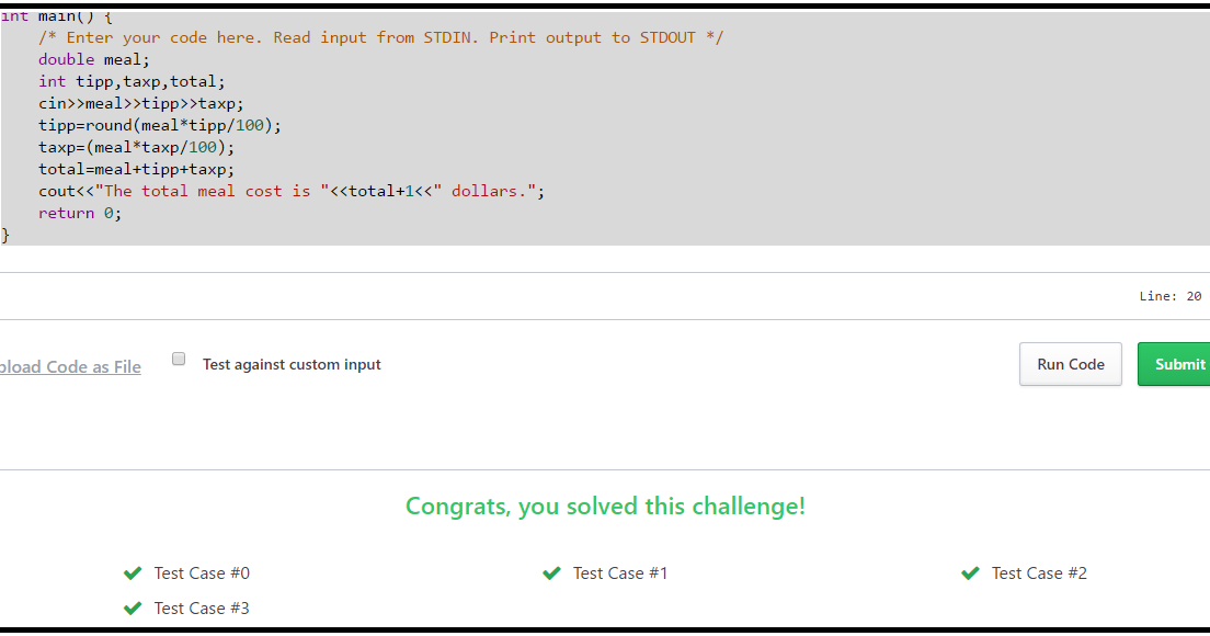 Hackerrank Solution For Day 2 Operators