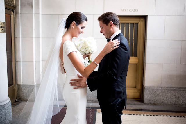 Admiring each other's outfits on the grand entrance of the NY Athletic Club.