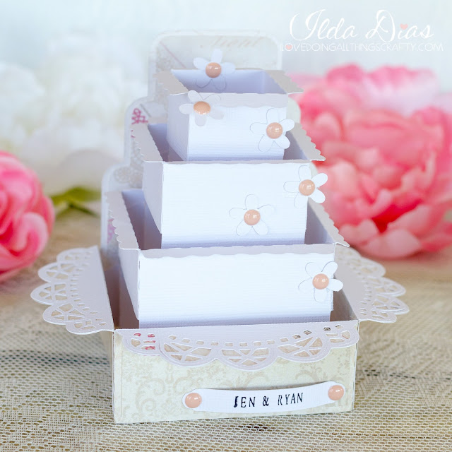 Wedding,Wedding Cake Box Cards,#SVGCuts,Silhouette Cameo,Box card,Card,ilovedoingallthingscrafty,