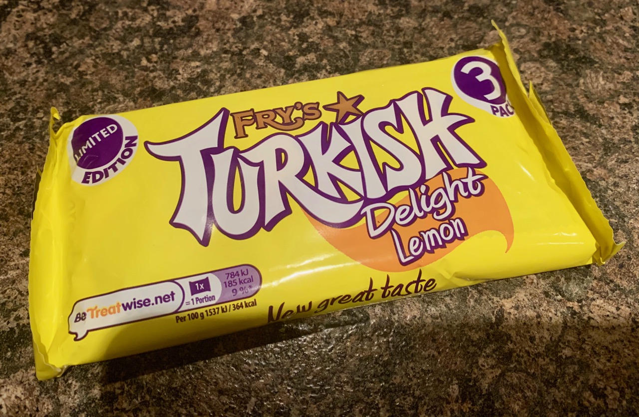 FOODSTUFF FINDS Fry’s Turkish delight Lemon (Amazon) By Cinabar