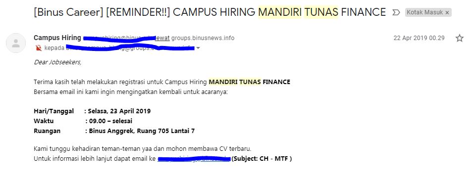 Jobseeker Pengalaman Seleksi Management Trainee Mt Mandiri Tunas Finance Aksara Secangkir Kopi By Rika Yesi A
