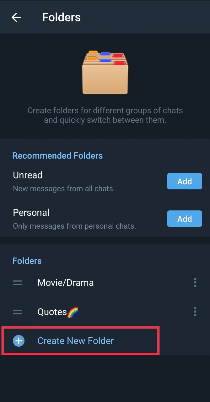 Chat folders