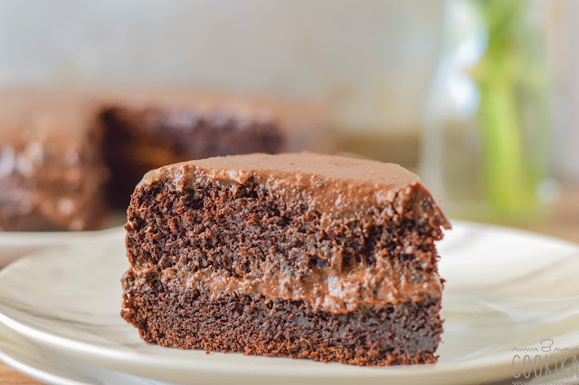 Chocolate cake with stout and Chocolate frosting