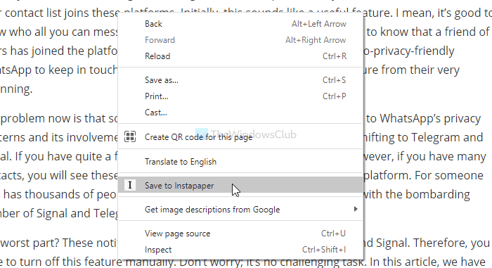 나중에 읽을 수 있도록 페이지를 저장하는 최고의 Chrome, Edge 및 Firefox 확장 프로그램