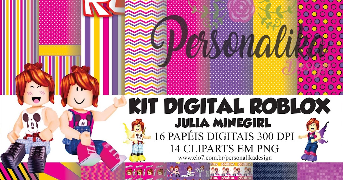 Kit Digital Roblox - Imagens png e papel digital