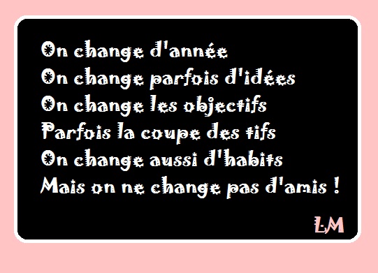 Cartes et textes de voeux: On change d'année