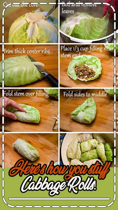 Here's how you stuff Cabbage Rolls! You can use lentils, onions & garlic as a filling, or any other legumes or grains you enjoy... like quinoa! Top with a marinara sauce & season to taste! <3 #MyVeganJournal www.myveganjournal.com