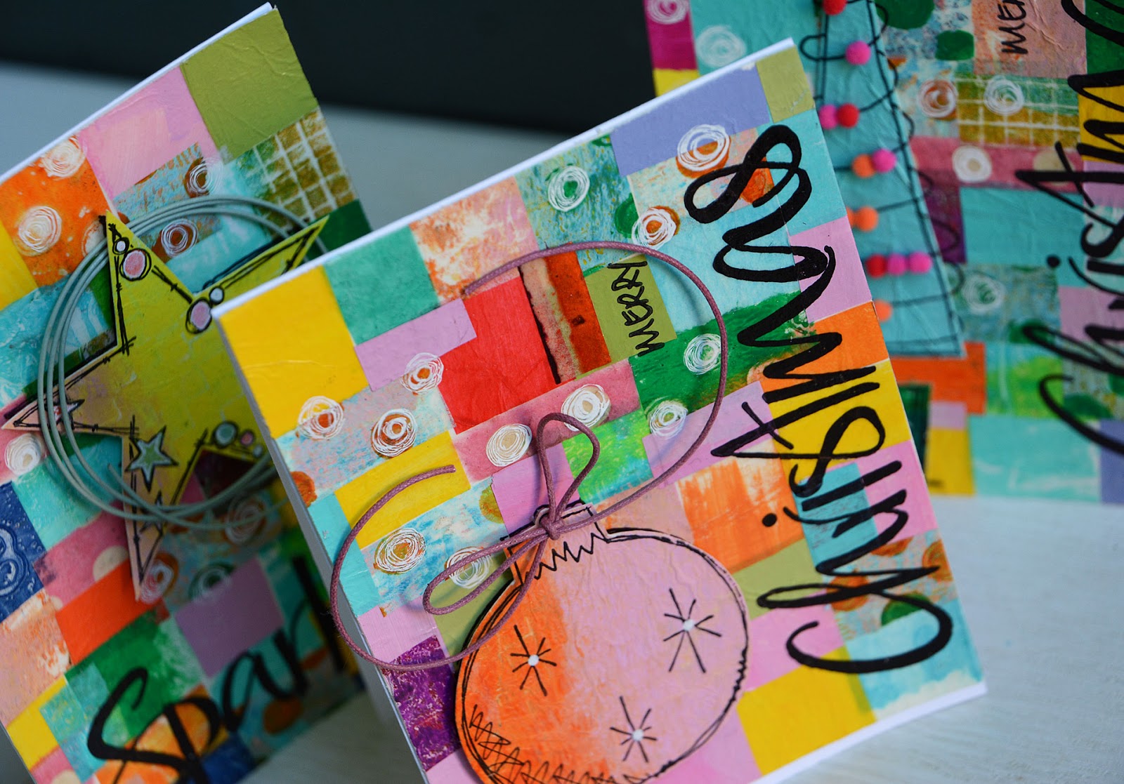 PaperArtsy 2018 19 Tissue Paper Christmas Cards with JoFY {by Anneke