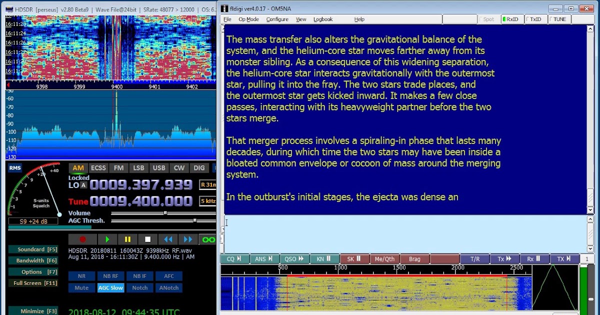 Shortwave Central Shortwave Radiogram schedules, January 13
