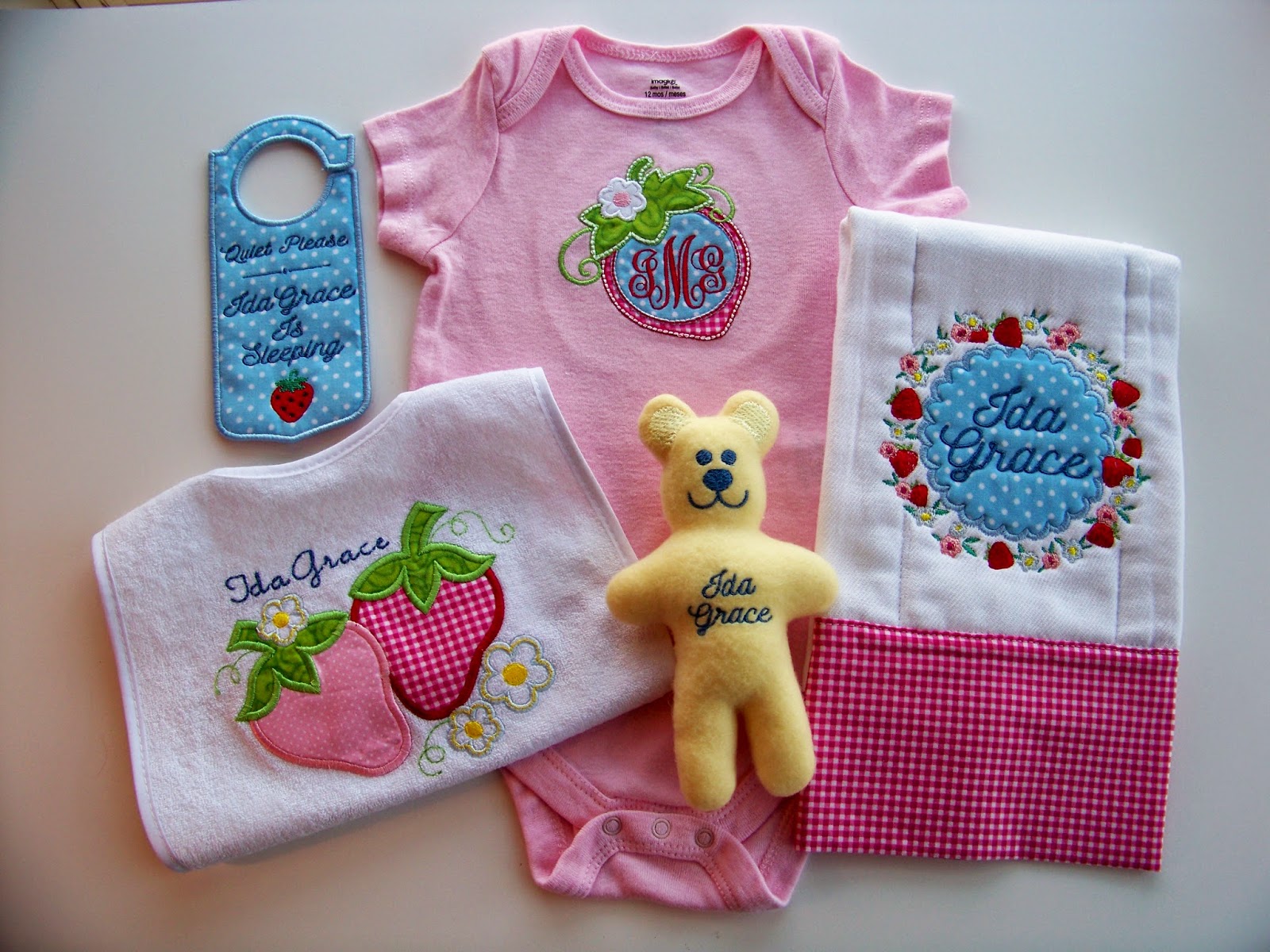 With Glittering Eyes Embroidered Onesie Tutorial Personalized Baby