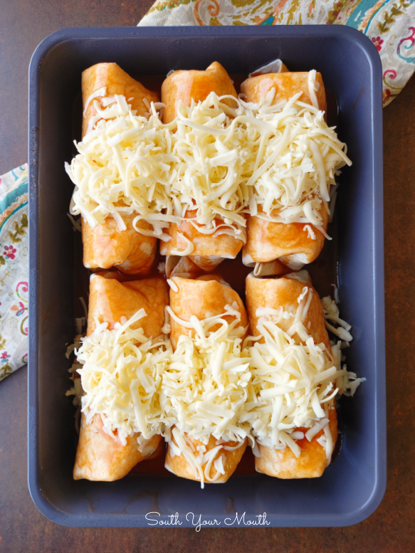 South Your Mouth: Smothered Beef & Bean Burrito Bake