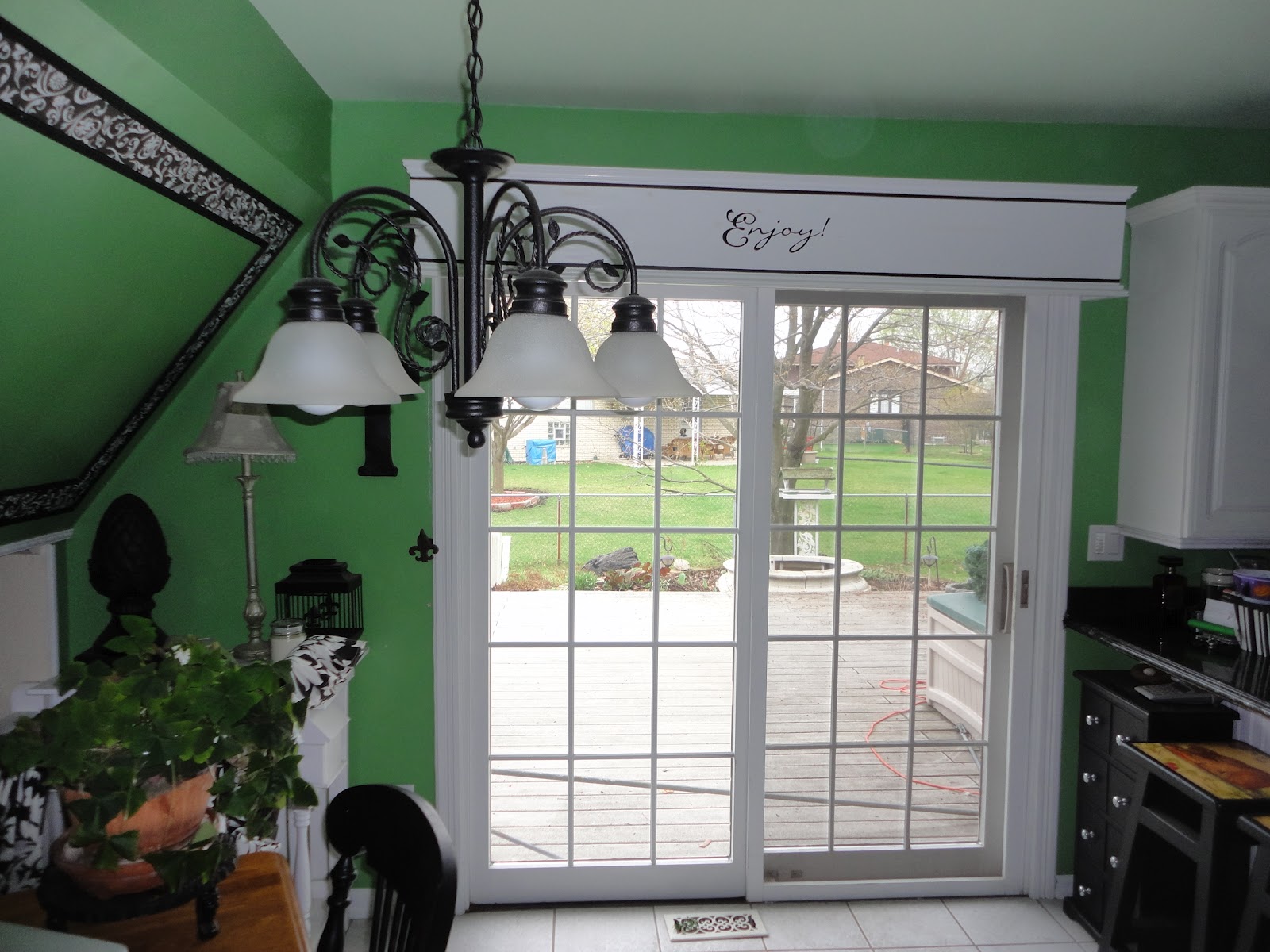 General Splendour I did it! Painted my patio doors black!