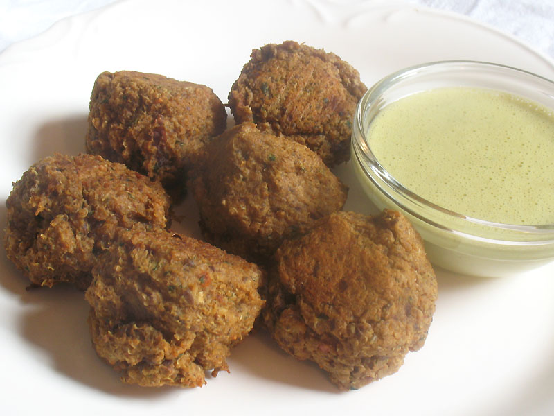 Baked Quinoa Balls with Peanut Dipping Sauce Lisa's Kitchen