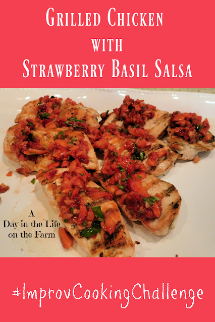 Grilled Chicken Breasts with Balsamic Strawberry Basil Salsa