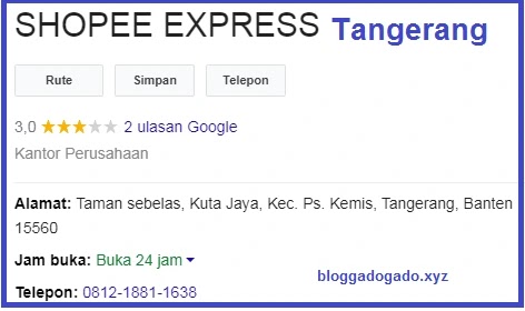 Hub Transit Shopee Express Standard Tangerang Alamat Dan Nomor Telepon Cs Bloggadogado