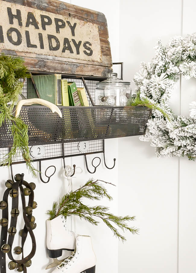 Vintage Modern Christmas Mudroom And Tips For Saving On Holiday