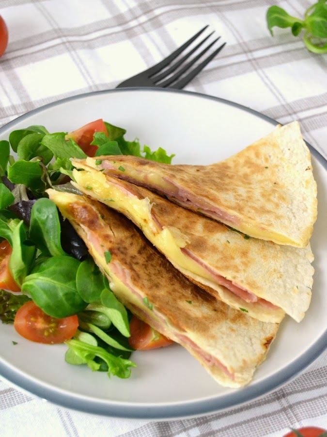 receta Quesadillas o sincronizadas de jamón y queso 