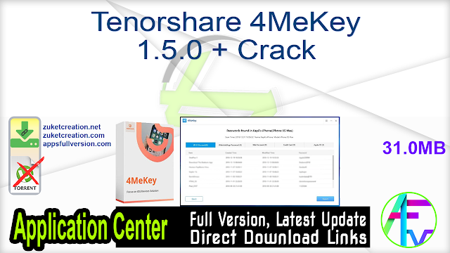 Tenorshare 4MeKey 1.5.0 + Crack Tenorshare 4MeKey 1.5.0 + Crack