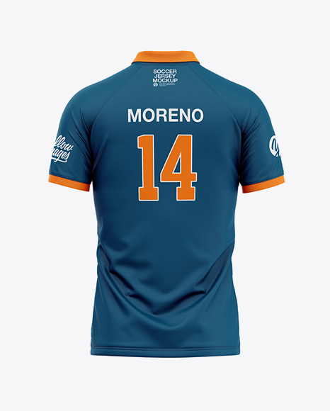 Download Men's Soccer Jersey Mockup - Back View Of Polo Shirt