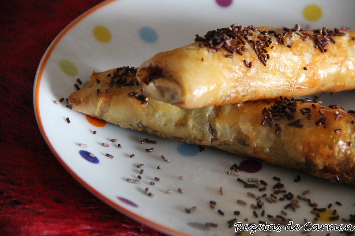 Flautas de chocolate