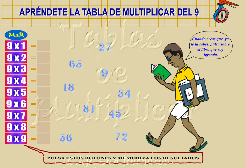 aprendemosentretenidos TABLA DEL 9