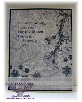 CraftyColonel Donna Nuce for Cards in Envy Winter blog challenge,Club Scrap Shades of Winter 