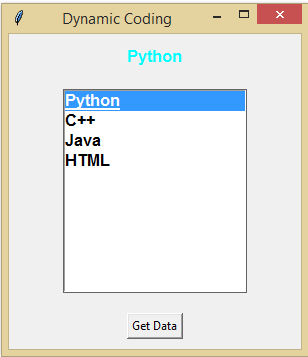 creating Listbox in tkinter - Dynamic Coding