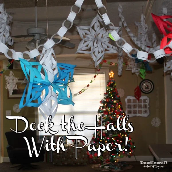 DIY 3D Glitter Foam Paper Snowflakes - Christmas Tree Ornaments