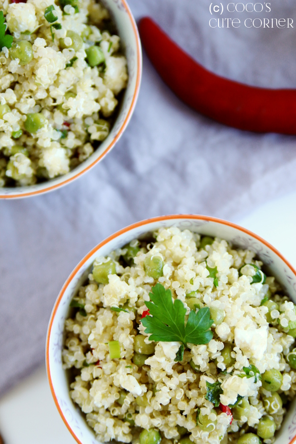 Coco&amp;#39;s Cute Corner: Quinoa Salat mit Erbsen und Feta - mal wieder ein ...