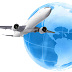 Airplane Flying Around Earth Globe Transparent Image