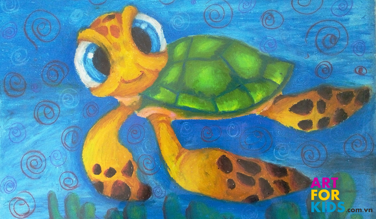 Tải 20 tranh tô màu con rùa đáng yêu ngộ nghĩnh cho bé