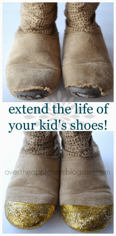 DIY kid's shoe repair by Over The Apple Tree