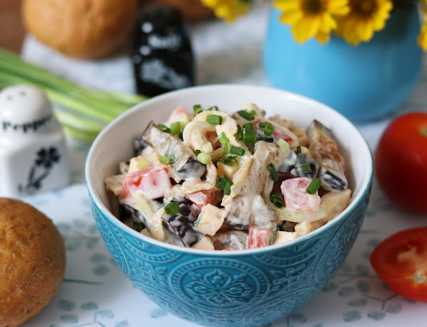 Вкуснейший салат из баклажан с яичными блинчиками!