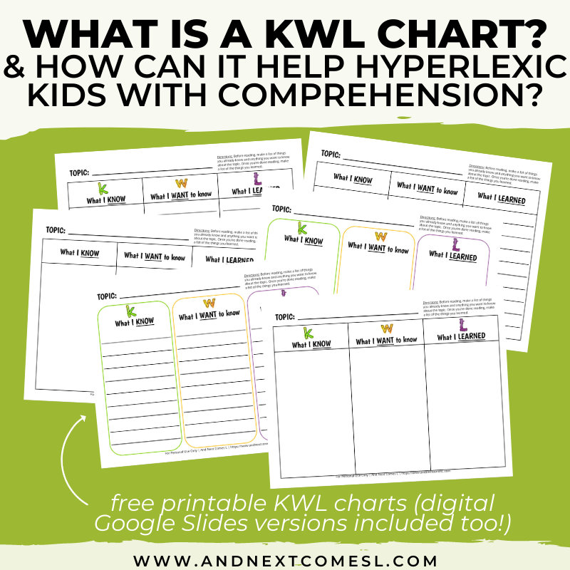 What is a KWL Chart and How Can it Help Hyperlexic Kids with their