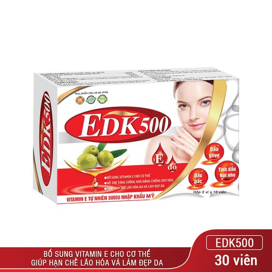 VIÊN UỐNG BỔ SUNG VITAMIN E EDK500 – DÂN KHANG