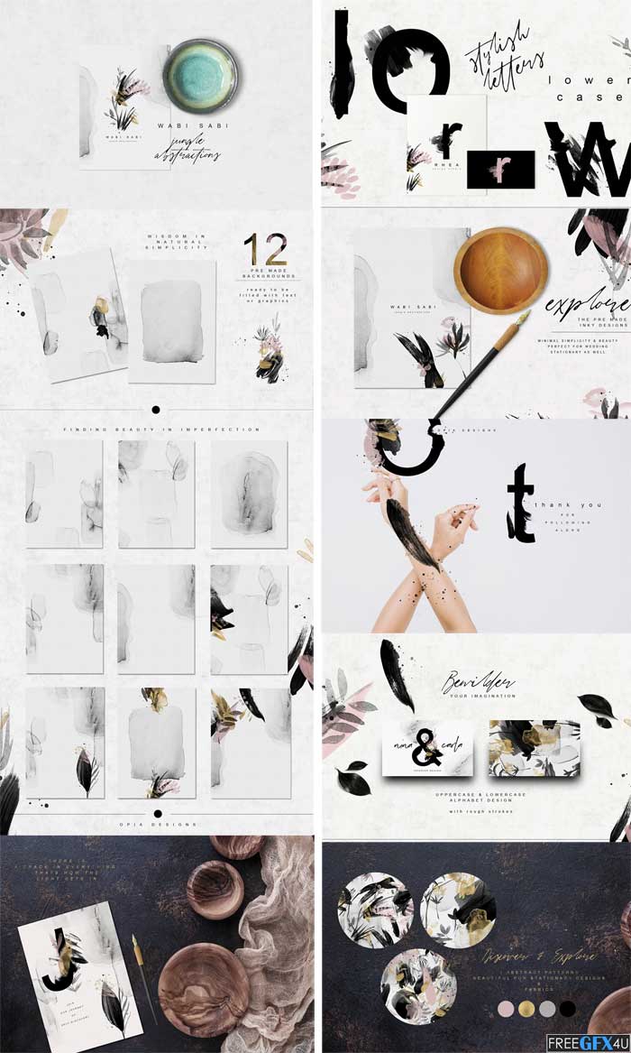 CreativeMarket - Wabi-Sabi Jungle Abstractions Wabi-Sabi Jungle Abstractions