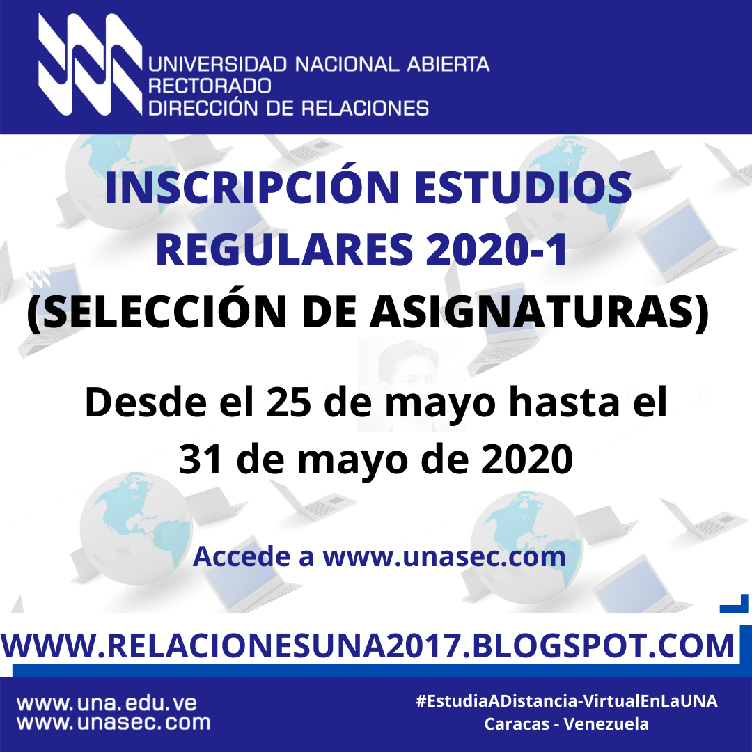 INSCRIPCIONES ESTUDIOS REGULARES 2020-1