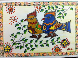painting madhubani simple beginners step colour brush oil using