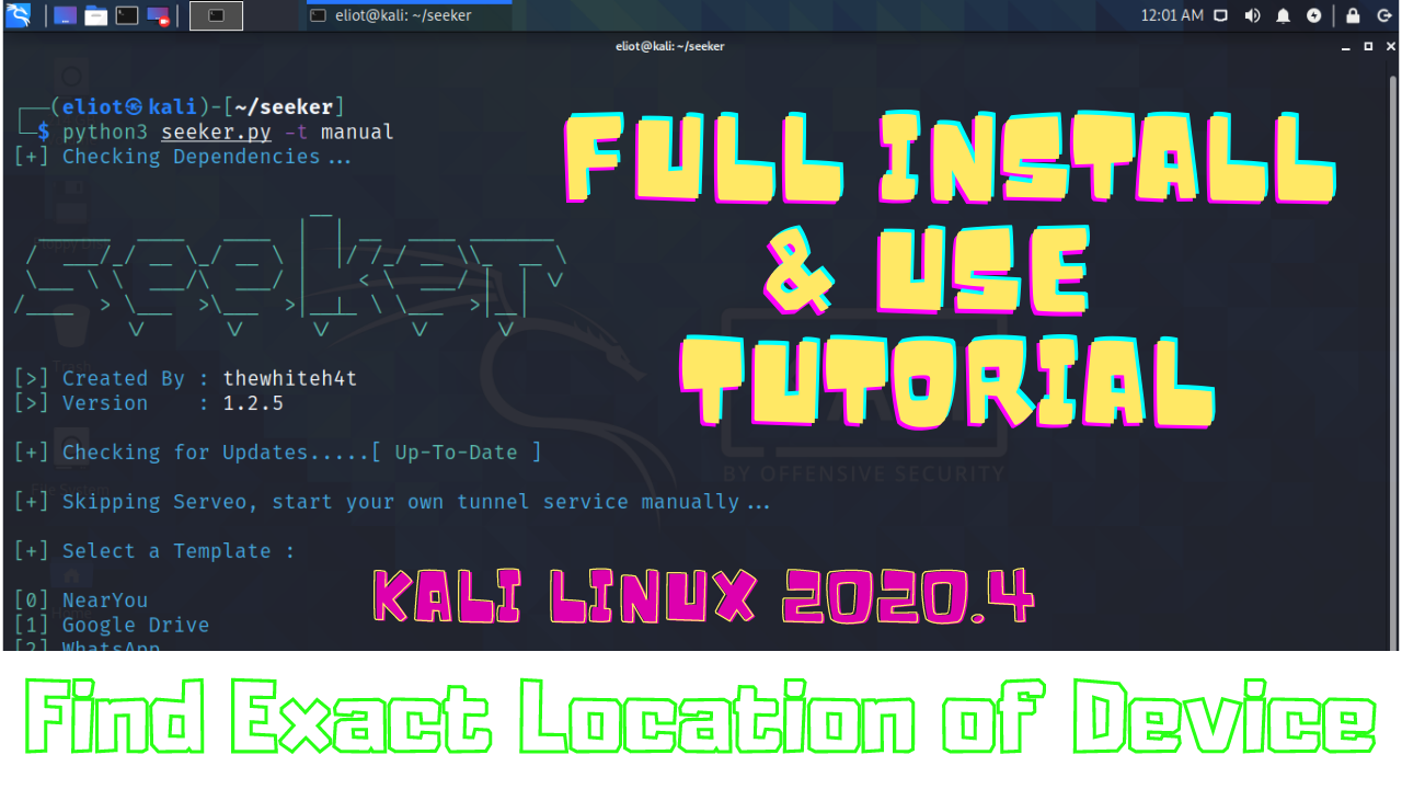 How to Install, Configure & Use Seeker tool in Kali Linux 2020.4