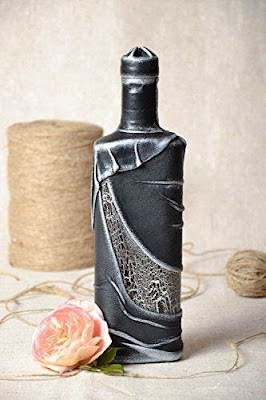 Como fazer efeito envelhecido no artesanato em garrafas